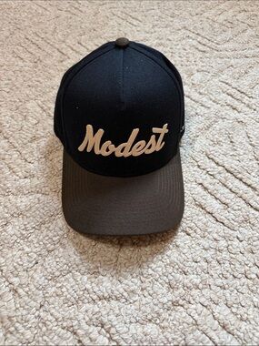 Embroidered Baseball Cap - Black and Brown